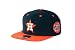 MLB Men's Houston Astros Blockhead Snapback Cap (Navy/Orange, Adjustable)