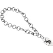 Stainless Steel Detroit Lions Logo Dangle Bracelet