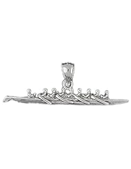 CleverEve Designer Series Sterling Silver Pendant Rowing Crew