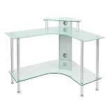 Gothenburg Frosted Corner Desk Computer Workstation