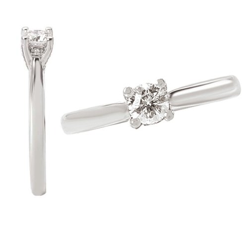14K white gold .75 carat Romore’ diamond solitaire engagement ring