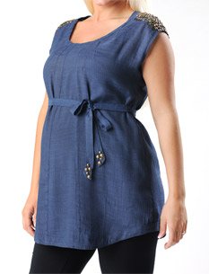 A Pea in the Pod Collection: Sanctuary Short Sleeve Decorative Trim Maternity Tunic Reviews