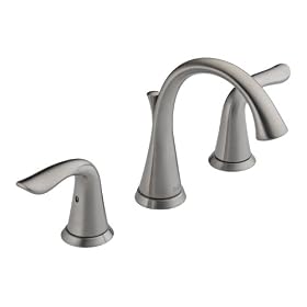 Delta Faucet 3538-SS Lahara Widespread Double-Handle Lavatory Faucet, Stainless