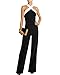 Aro Lora Women's Halter Neck Criss Cross Wide Leg Long Pants Jumpsuits Rompers