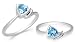 Trillion Cut Swiss Blue Topaz Ring Sterling Silver Image