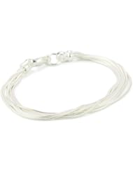 Carolee LUX "Sterling" Sterling Silver 6-Row Snake Bracelet
