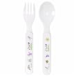 Fork Spoon Set Baby Cie Ballerine: Pink Ballerina Melamine Colorful Melamine Dinnerware with wording