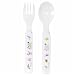Fork Spoon Set Baby Cie Ballerine: Pink Ballerina Melamine Colorful Melamine Dinnerware with wording