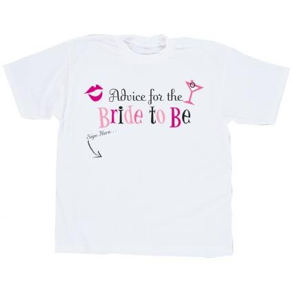 BRIDE TO BE WRITE ON TEE SHIRT