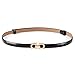 KaLeido Women's Stylish Adjustable Solid Color Skinny Waist Belt