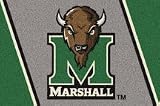 Marshall Thundering Herd M 2' 8 x 3' 10 Team Spirit Area Rug