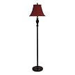 Resin Floor Lamp with Shade - Caramelized Espresso/ Red