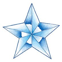 No. II Star Glow-n-Dark Temporary Tattoo 3x3