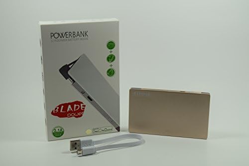 Rose Gold Blade Power 4000mah Ultra Slim Portable Charger Power Bank For iPhone 6/6Plus/5/5S, iPad, Samsung Galaxy, Cell Phones, Tablets.