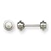 Palladium-plated Barbell Earrings
