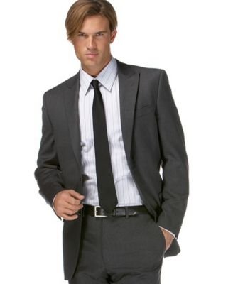 Alfani Red Two Button Gray Jacket