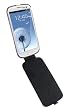Made for Samsung Galaxy S3 Leder Flip Case - Schwarz
