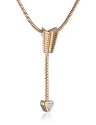 Roman Luxe Gold-Tone Crystal Arrow Tailored Necklace, 21"