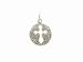 Gothic Cross Charm in White Gold and Diamonds by Mizuki