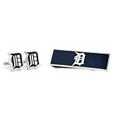 MLB Detroit Tigers Cufflinks and Money Clip Gift Set