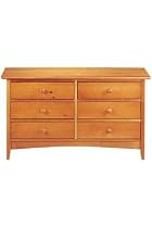 Hawthorne Six drawer Dresser 25"hx44"w Oak