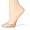 HUE Women's 3-Pack Toe Cover,Pale Beige,One Size