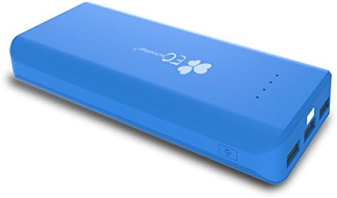 EC Technology 2nd Generation 22400mAh External Battery with 3 USB Outputs for Smartphones and Tablets - Blue
