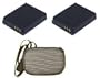 ValuePack (2 Count): Extended Performance Replacement Battery for Specific Digital Camera and Camcorder Models / Compatible with PENTAX D-LI106, X90, RICOH DB-65, GR Digital III, SAMSUNG HMX-R10, IA-BH125C - Includes Hard Case Camera Bag
