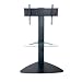 Peerless  SGLB01 Universal Floor Stand with Clear Glass Shelf for 32"-50" Displays  - Black