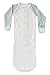 Goumikids Goumijamms Organic Smart Baby Gown, With No Scratch Mitts and Foot Pockets With Easy Diaper Change