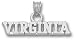 Logo Art Virginia Cavaliers Sterling Silver Team Font 3/16 Pendant