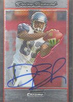 Deion Branch, Seattle Seahawks, 2007 Bowman Chrome Autographed Card