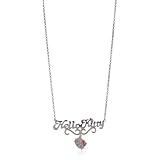 Hello Kitty Nameplate White Sapphire and Diamo