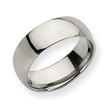 Contemporary Titanium 8mm Polished Band Size 6-13 - by Chisel