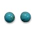 Rhodium Plated Sterling Silver Reconstituted Turquoise 8mm Stud Earrings