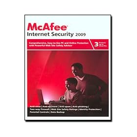 McAfee Internet Security 2009 - 3 User (15Mo. Protection) and McAfee Anti-Theft 09