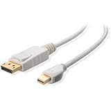 Cable Matters Mini DisplayPort (Thunderbolt&trade; 2 Port Compatible) to DisplayPort Cable in White 6 Feet - 4K Resolution Ready