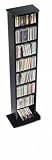 Slim Multimedia Storage Tower In Black Finish By Prepac Furniture