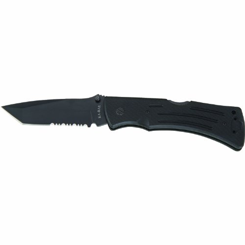 Ka-Bar Mule Folder Tanto Knife with Serrated Edge On Sale
