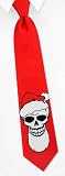 Large Santa Skull Tie by Wild Ties - Red Silk