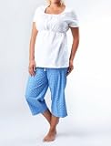 Motherhood Maternity: Short Sleeve Scoop Neck Babydoll Nursing Pajama Set