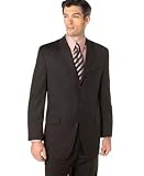 Calvin Klein Superfine Wool 3-Button Brown Pinstripe Jacket