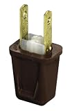 Outlets: Leviton L20-00123-000 2 Wire EasyWire Plug Brown 2-Pack