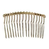 Metal Hair Comb Gold Plate (6) 25010