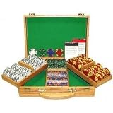 Review Stacks and Stacks  / 250 Tri Color Ace-King Poker Chips - With Oak Case (Multicolored) (6