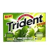 Trident Sugarless Gum with Xylitol, Green Apple Fusion Flavor - 12/Pack, 12 ea