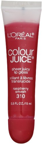 L'Oreal Paris Colour Juice Sheer Juicy Lip Gloss, Raspberry Smash, 0.5-Fluid Ounce