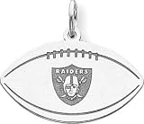 Sterling Silver NFL Oakland Raiders Logo Football Charm