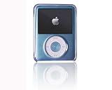 LUX 3RD GENERATION APPLE iPOD NANO 4GB 8GB WITH VIDEO (BLUE) SNAP-ON CRYSTAL CARRYING CASE