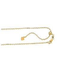 .925 Sterling Silver Gold Color Cable Link Chain Adjustable 16" to 22" 1.5mm wide